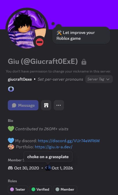 Proof from choke on a grassplate