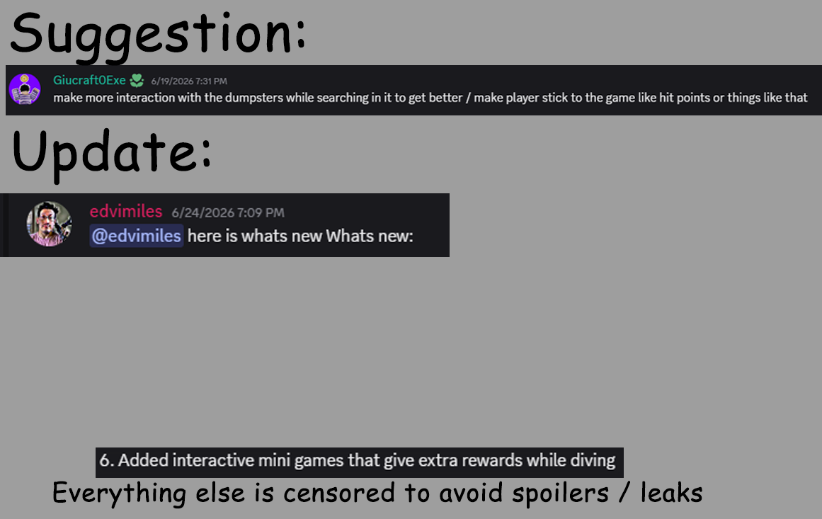 Proof from Used Suggestion (Dumpster Dive: Street Fight)