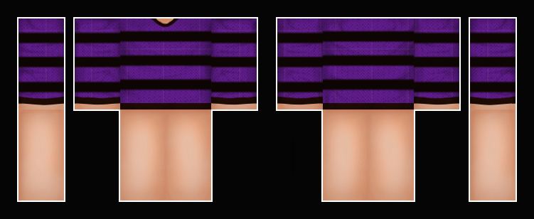 Emo Purple and Black Striped Shirt